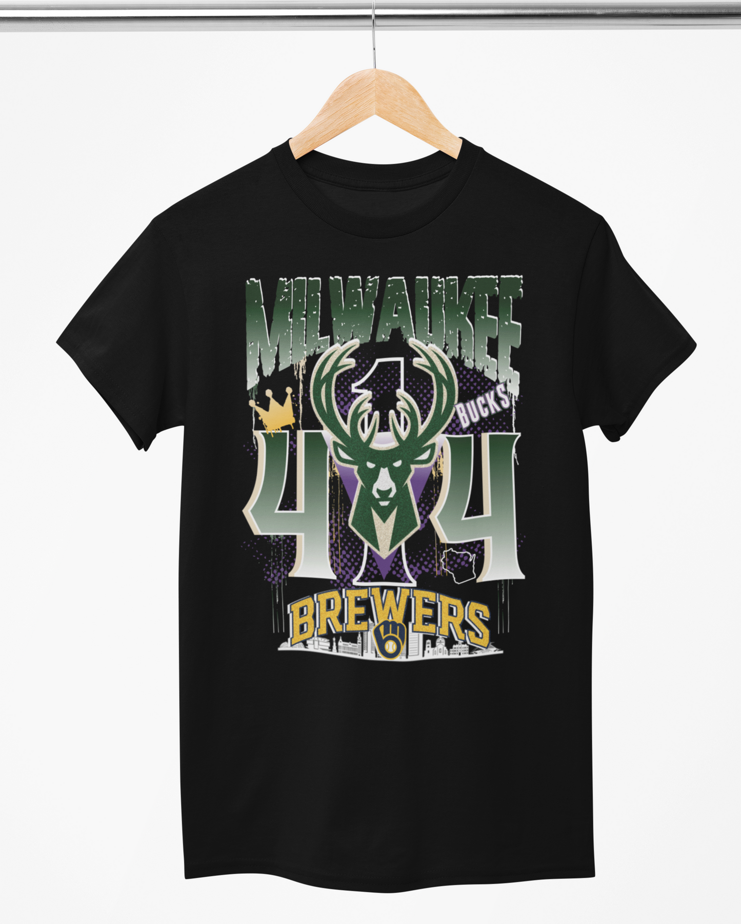 Milwaukee 414 T-Shirt/Hoodie - Milwaukee Bucks and Brewers