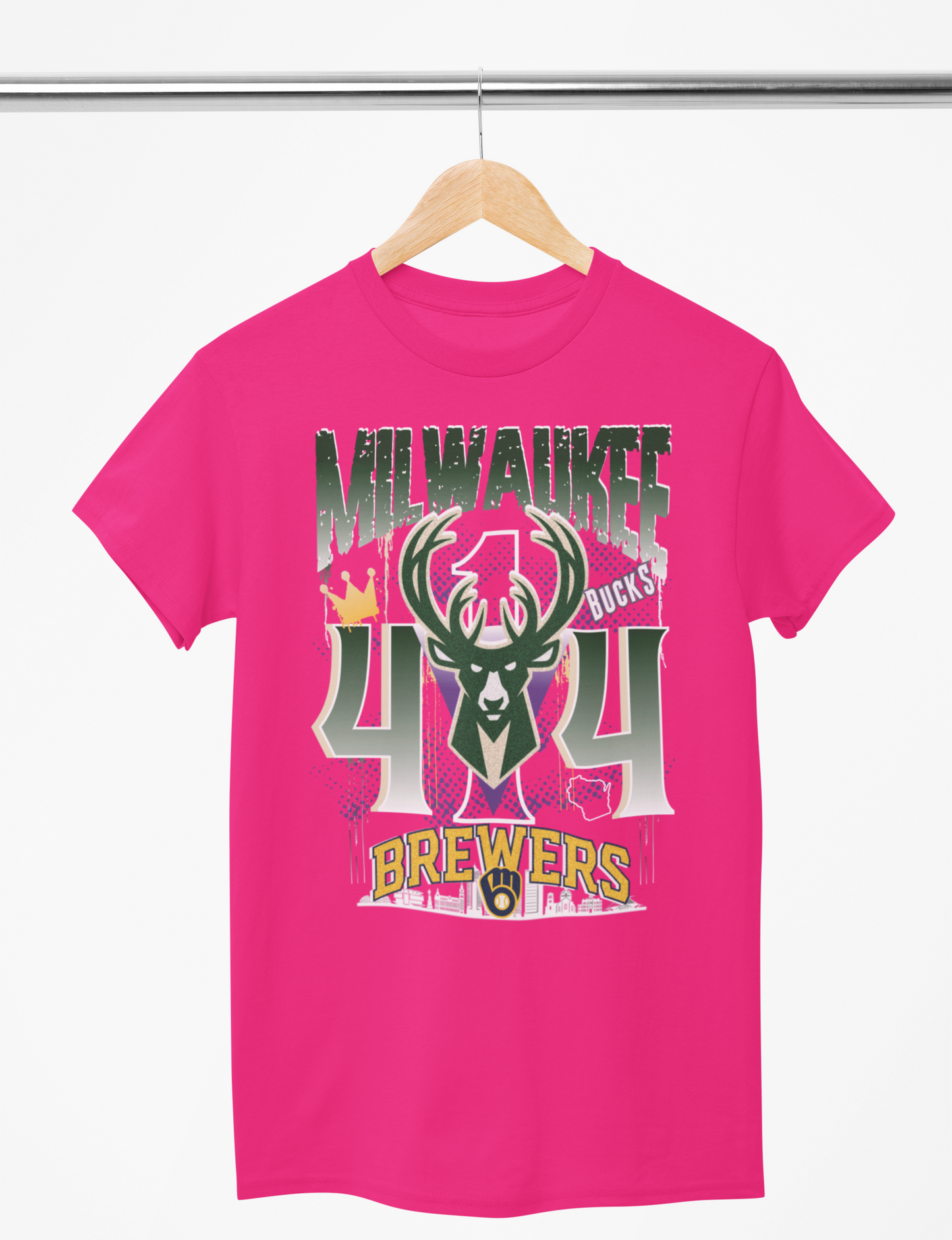 Milwaukee 414 T-Shirt/Hoodie - Milwaukee Bucks and Brewers
