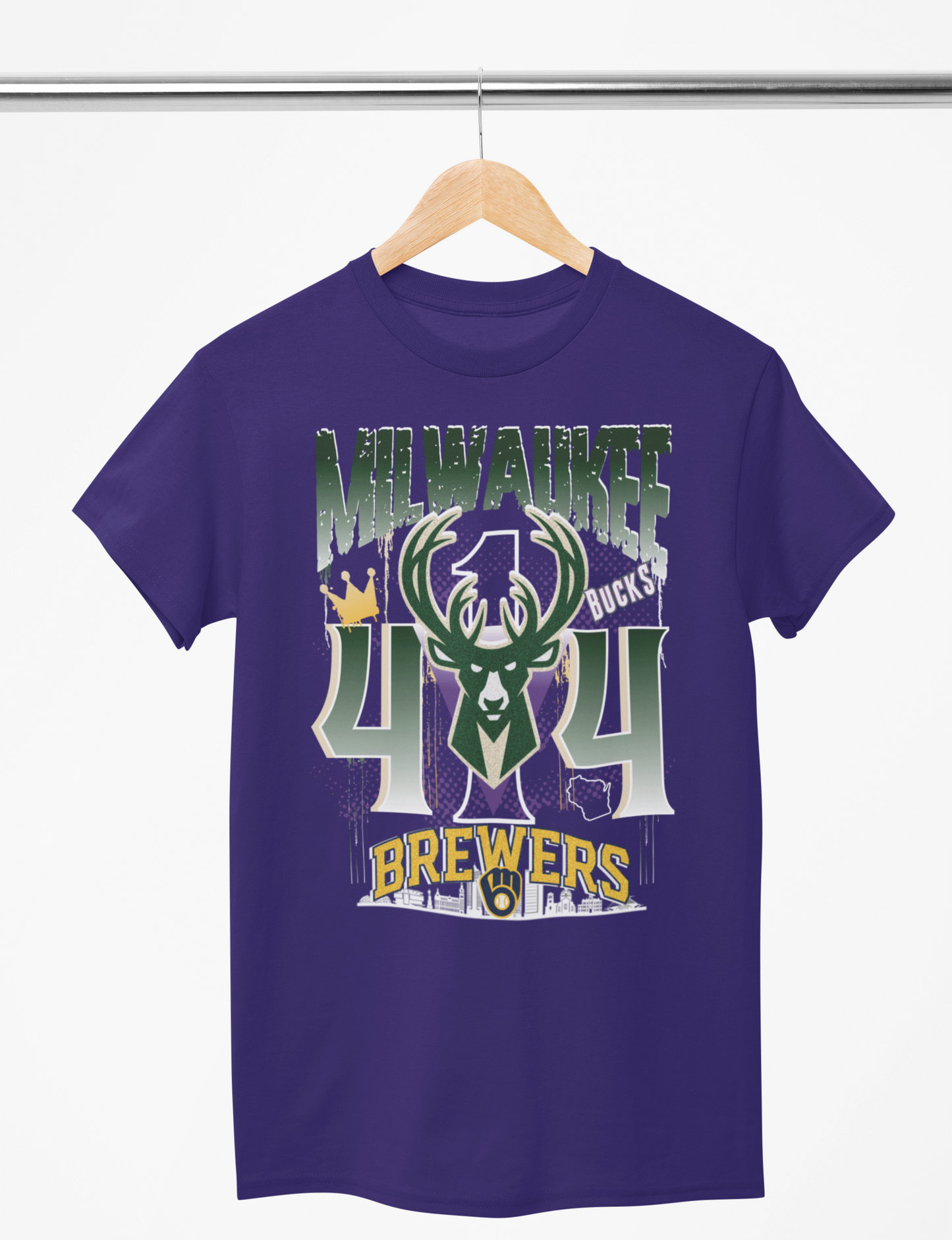 Milwaukee 414 T-Shirt/Hoodie - Milwaukee Bucks and Brewers