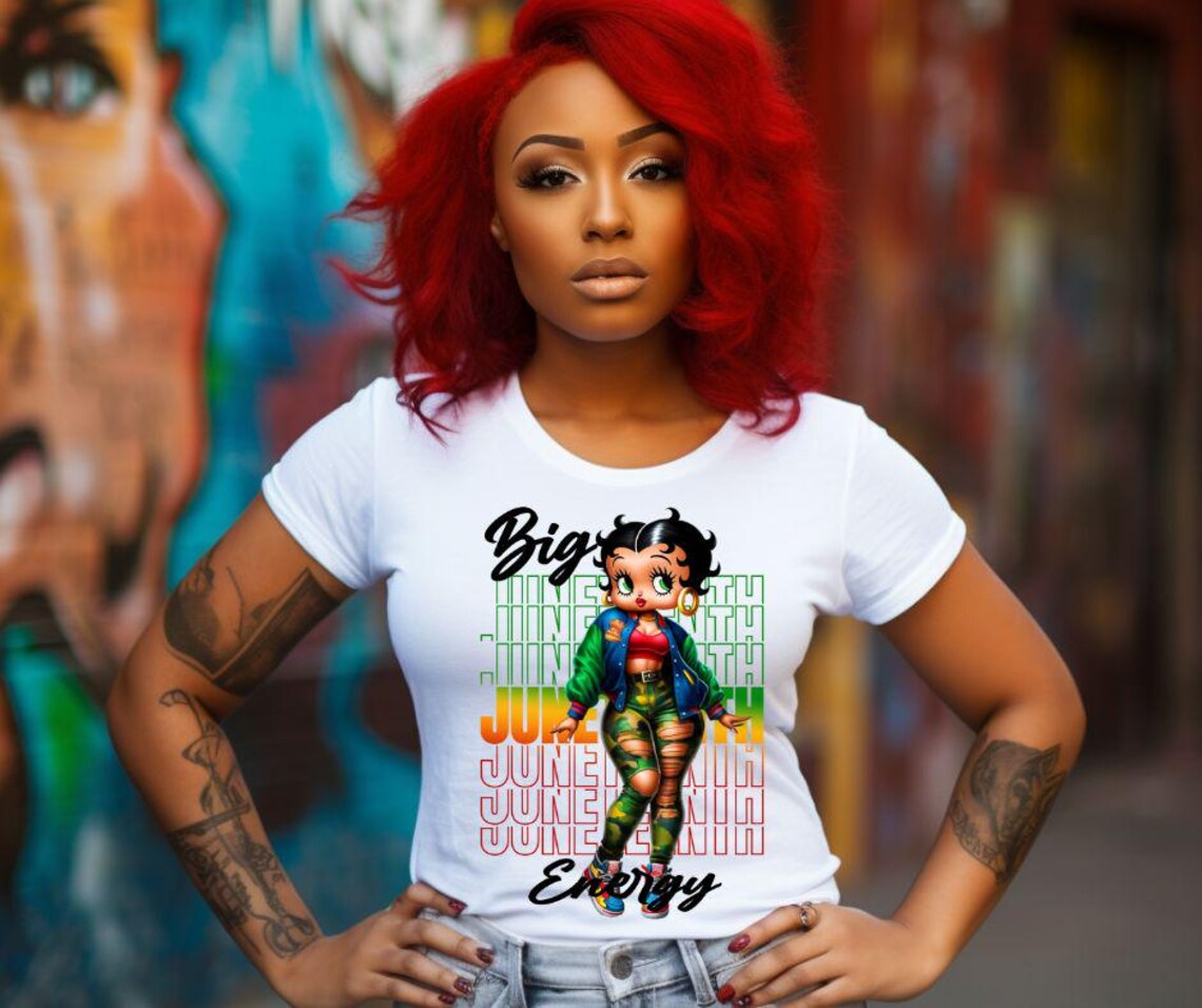 Big Juneteenth Energy T-Shirt β Betty Boop Edition