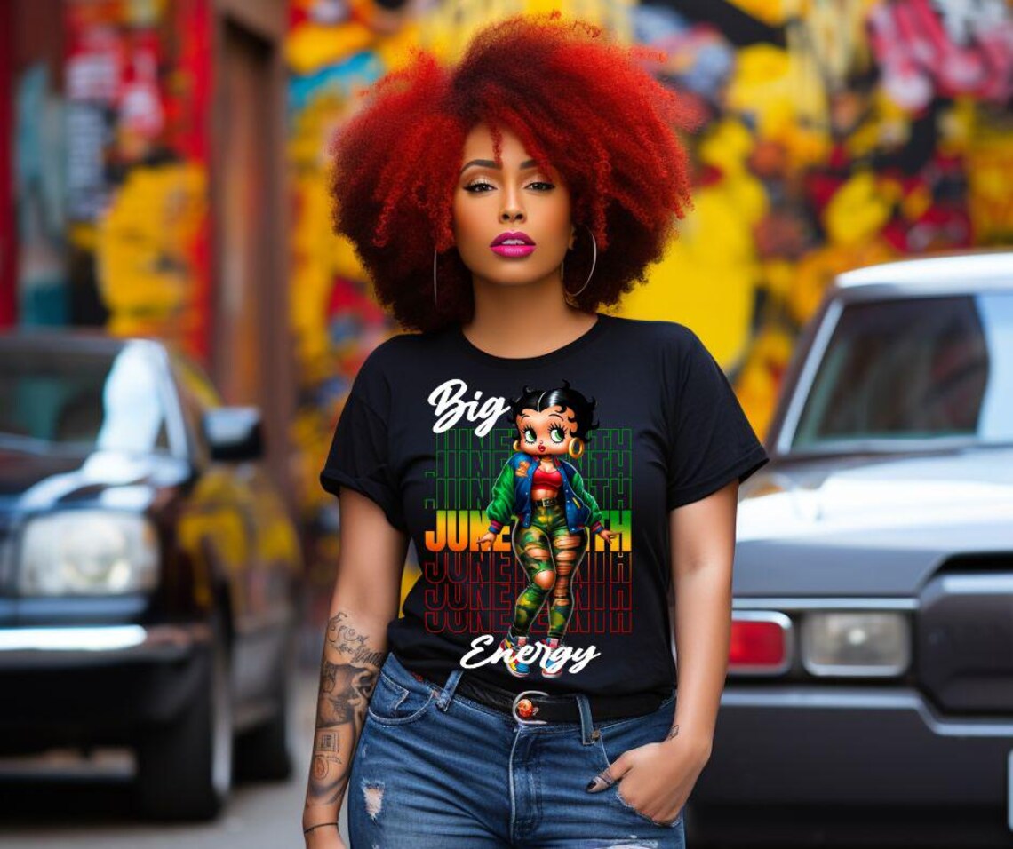 Big Juneteenth Energy T-Shirt β Betty Boop Edition