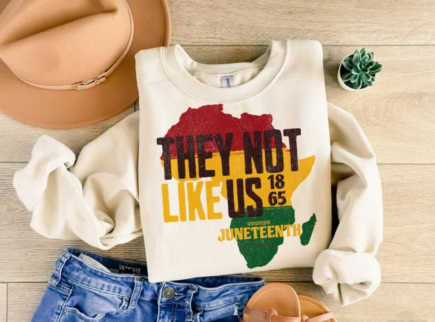 "They Not Like Us – Juneteenth Edition" - Unisex T-shirt & Sweatshirt