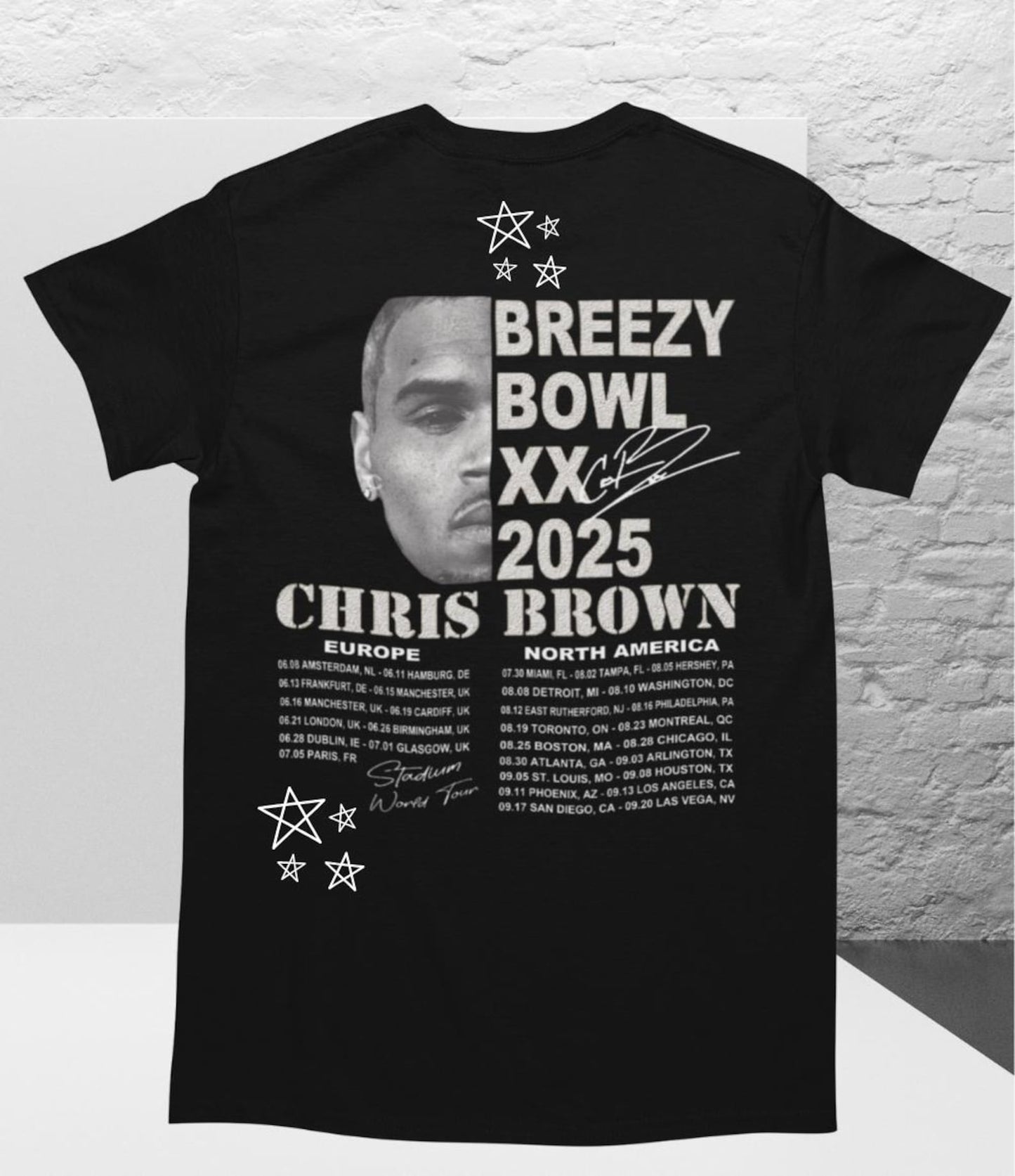 Breezy Bowl XX 2025 Chris Brown Tour T-Shirt – Limited Edition