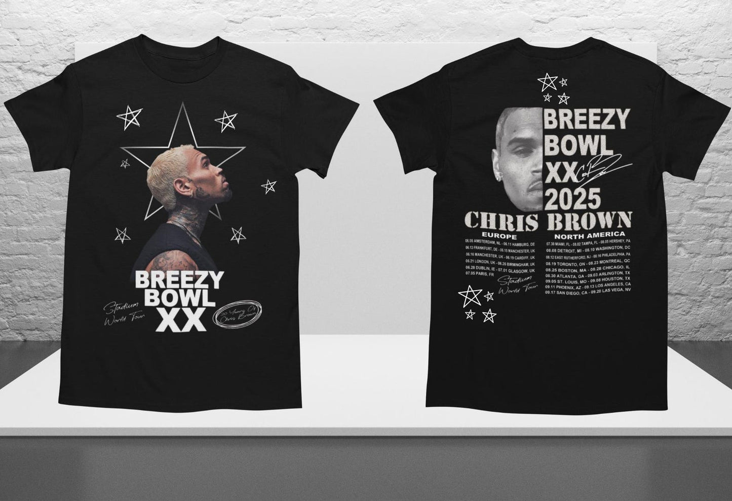 Breezy Bowl XX 2025 Chris Brown Tour T-Shirt – Limited Edition