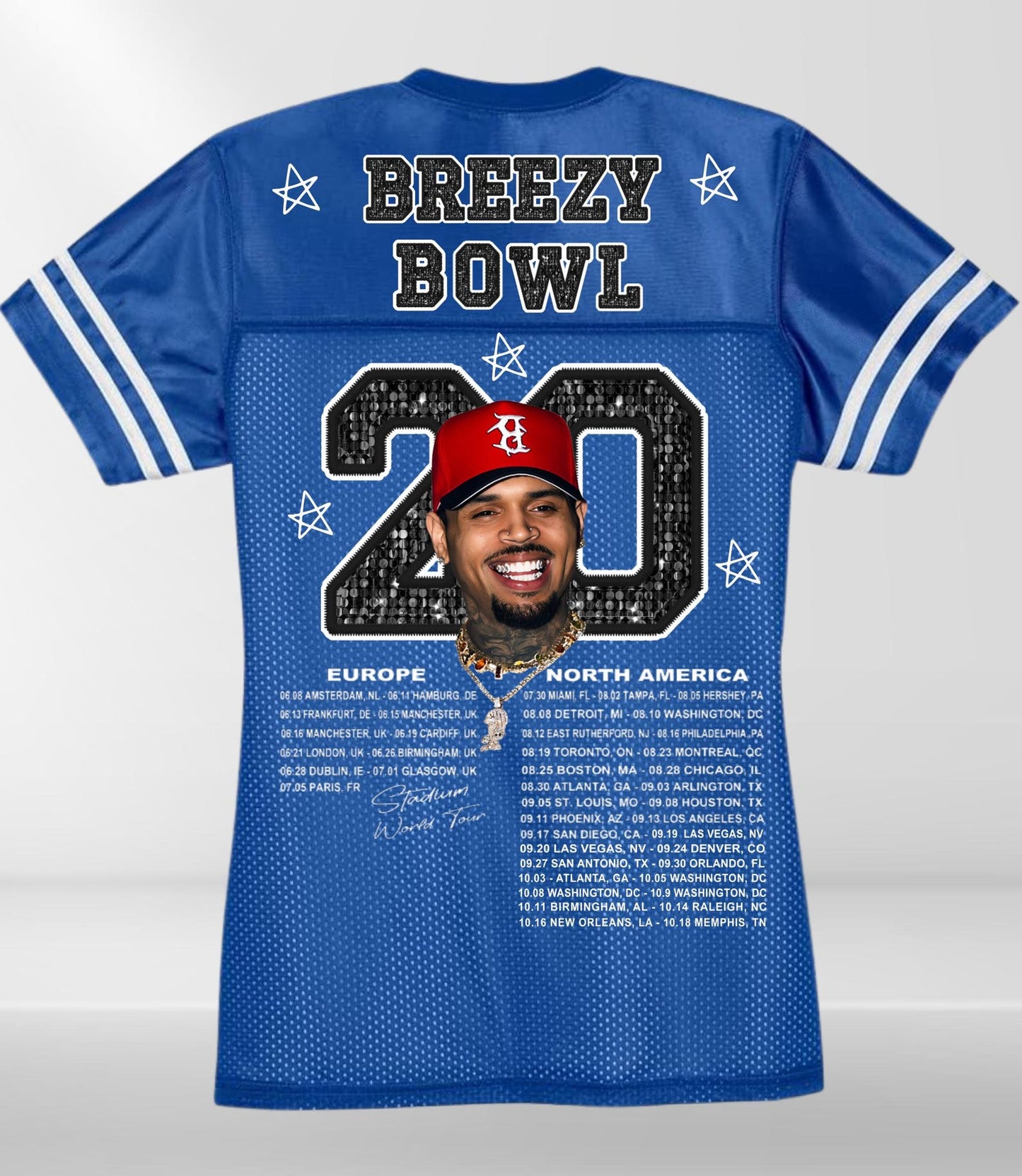 Chris Brown “Breezy Bowl 20” Tour Jersey – Limited Edition Fan Gear