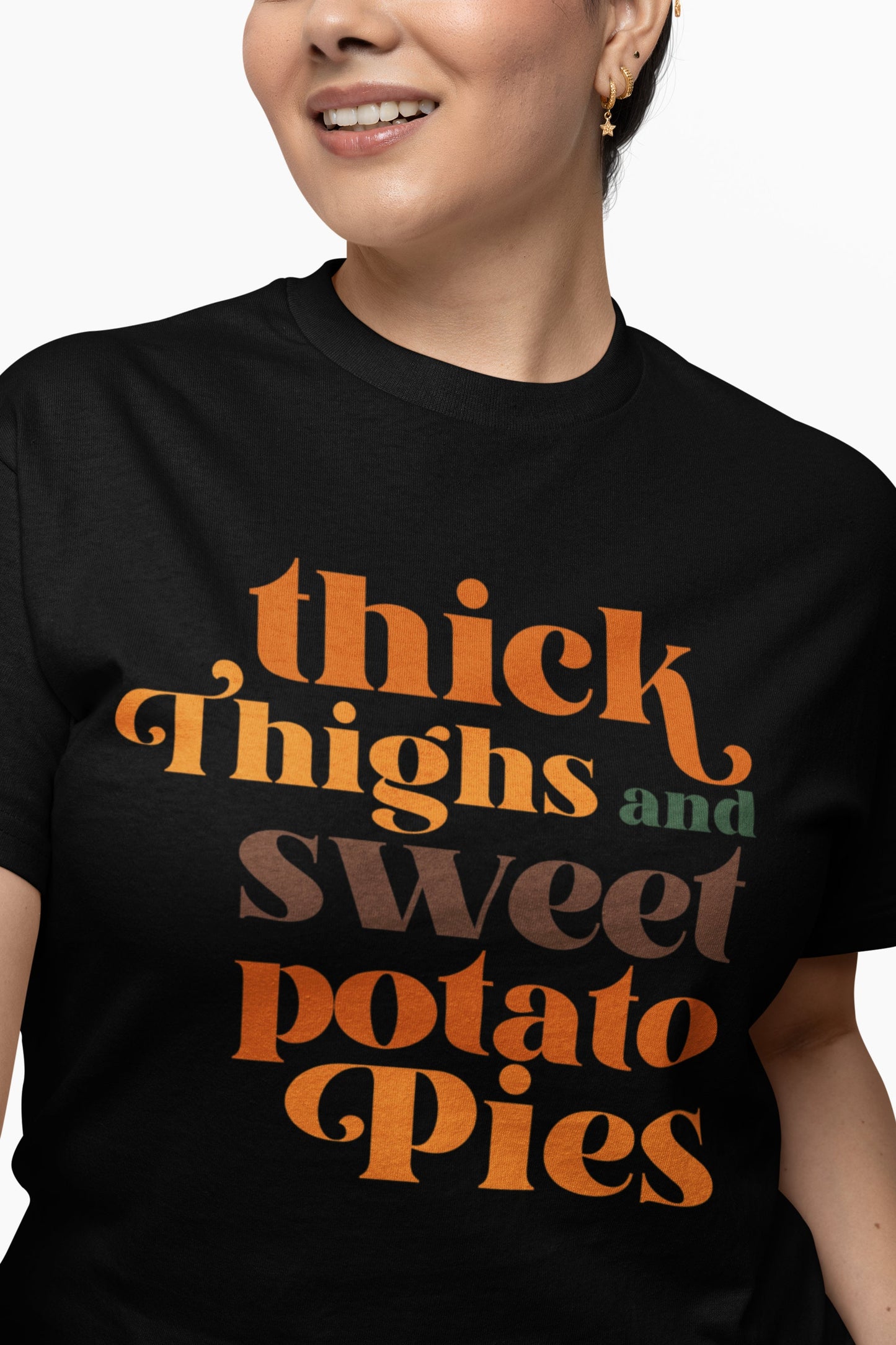 Thick Thighs & Sweet Potato Pies/Thanksgiving T-Shirt/(Unisex T-shirt)