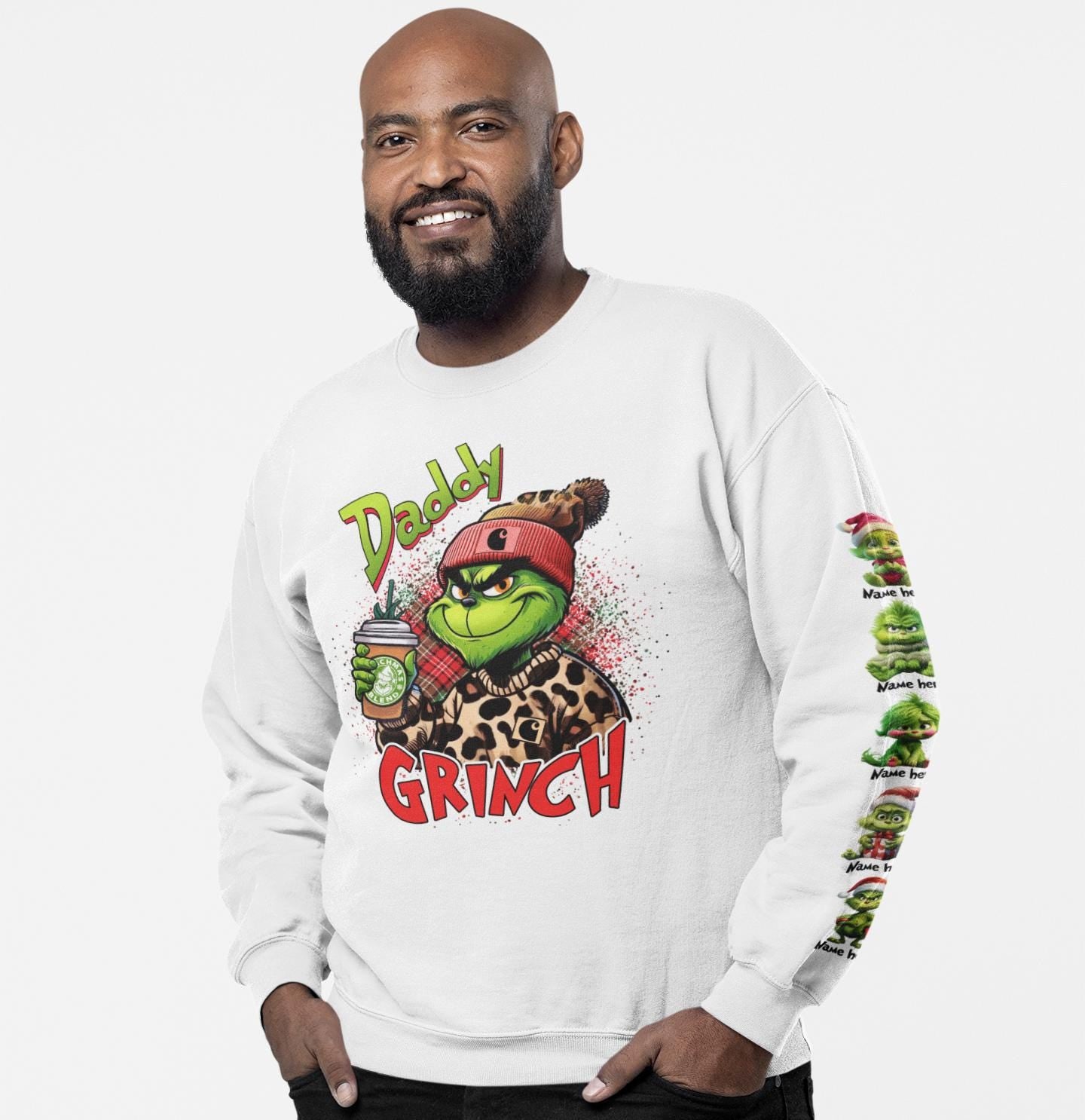 Daddy Christmas Crewneck Sweatshirt - personalized with babies and names