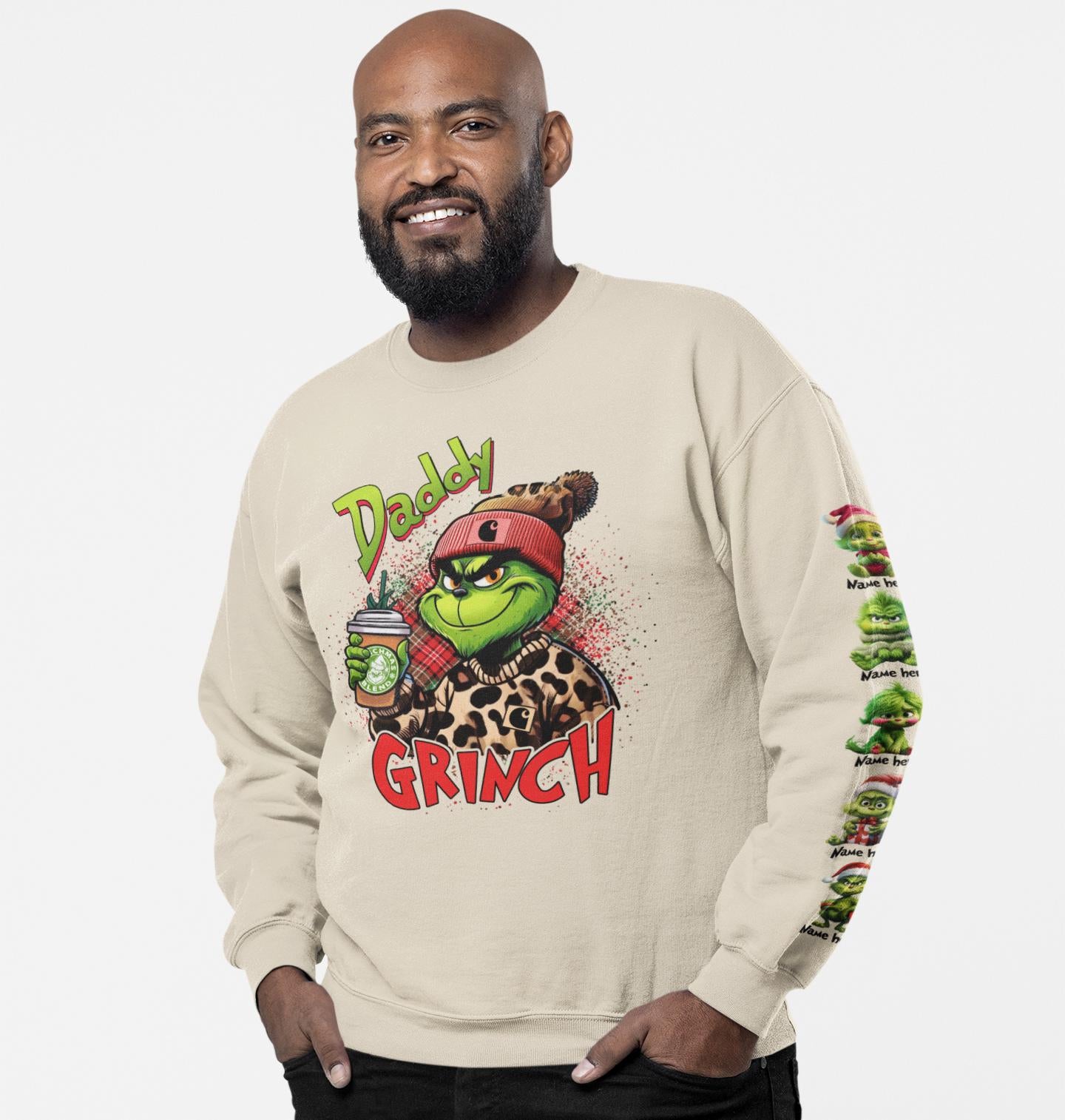 Daddy Christmas Crewneck Sweatshirt - personalized with babies and names