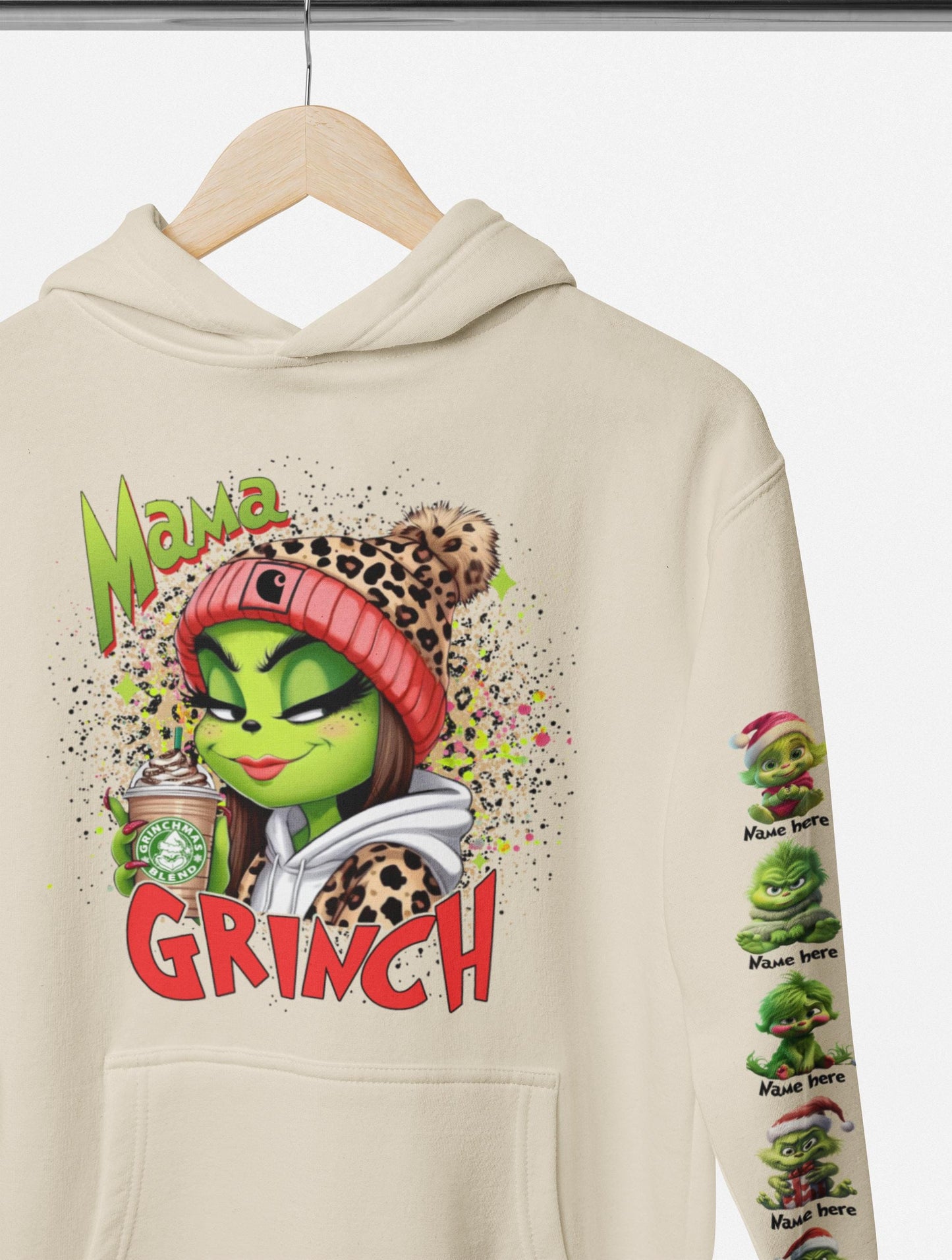 Mama Christmas Hoodie - personalized with babies and names