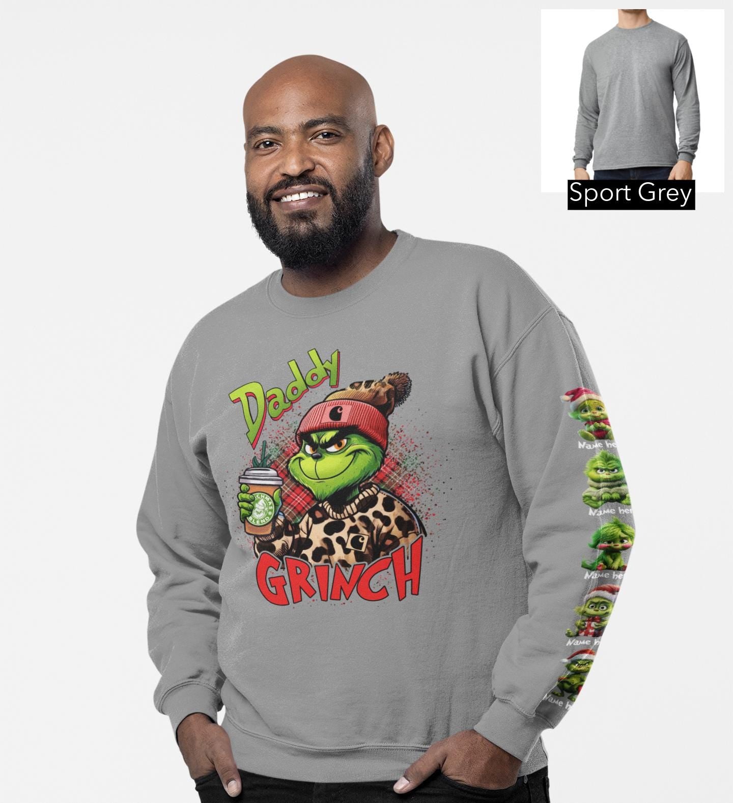 Daddy Christmas Crewneck Sweatshirt - personalized with babies and names