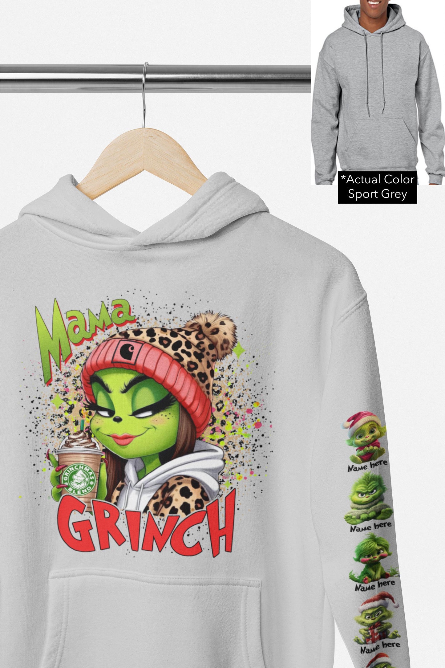 Mama Christmas Hoodie - personalized with babies and names