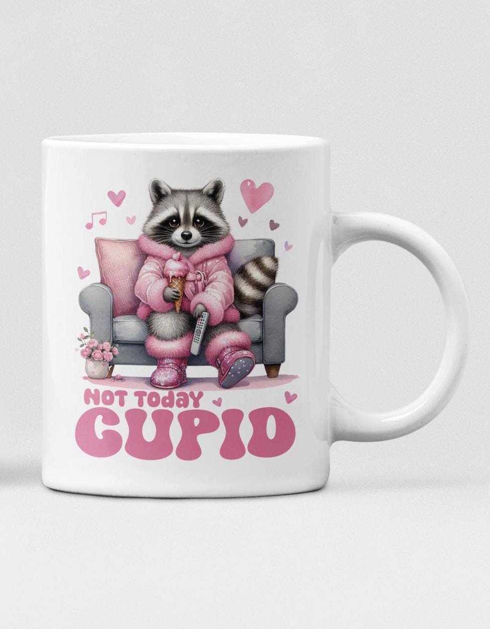 Not Today Cupid Mug – 12oz & 15oz/Anti-Valentine Mug/Valentine Mug