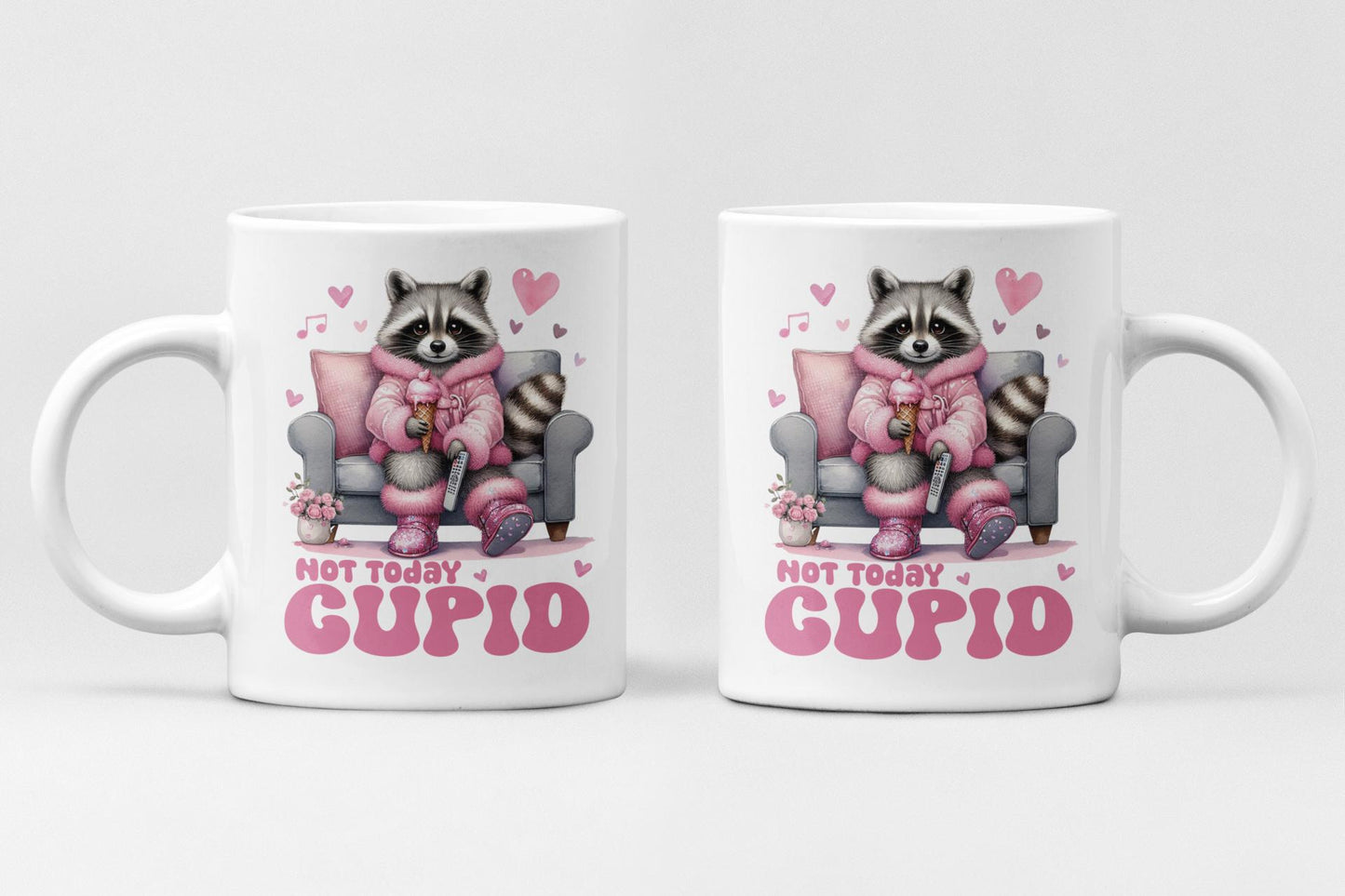 Not Today Cupid Mug – 12oz & 15oz/Anti-Valentine Mug/Valentine Mug