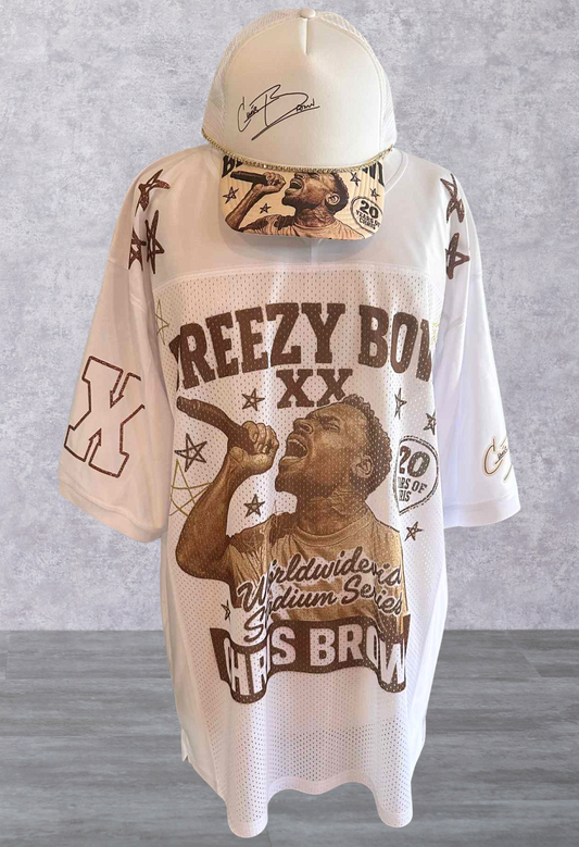 Limited Edition Breezy Bowl XX Jersey & Hat  – Chris Brown 20 Year Tribute