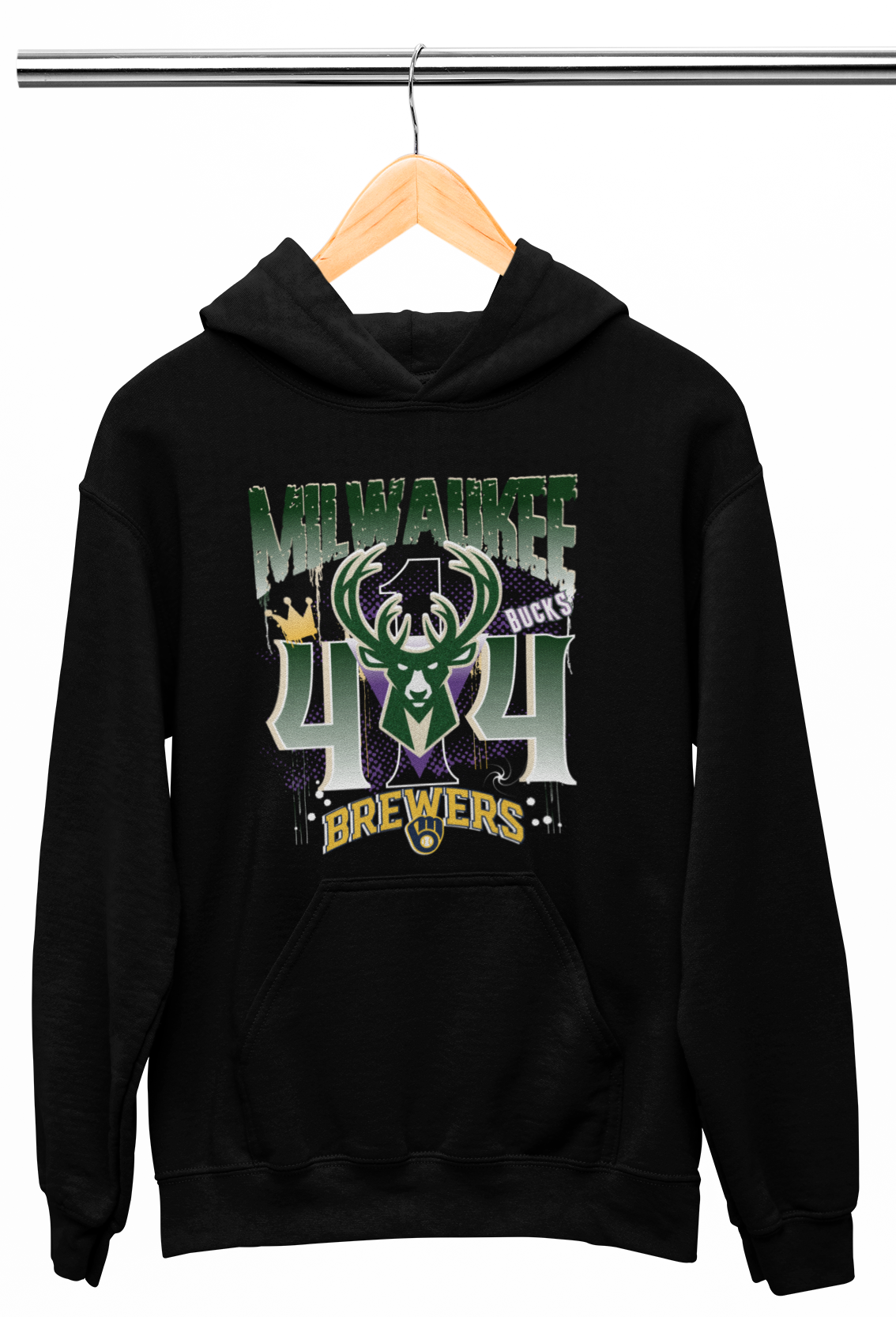 Milwaukee 414 T-Shirt/Hoodie - Milwaukee Bucks and Brewers