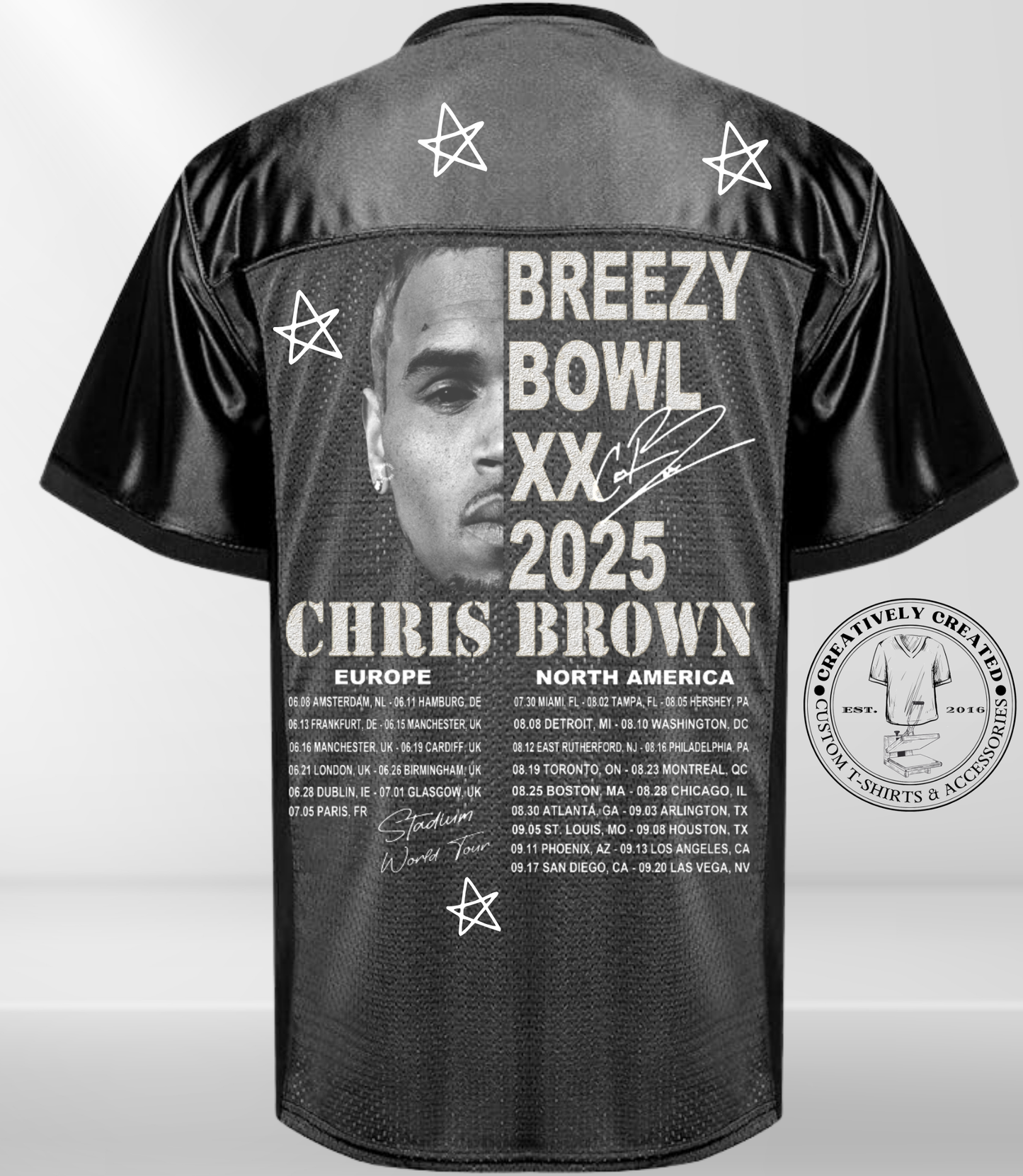 Breezy Bowl XX Chris Brown Fan Jersey – Limited Edition Tour Tribute