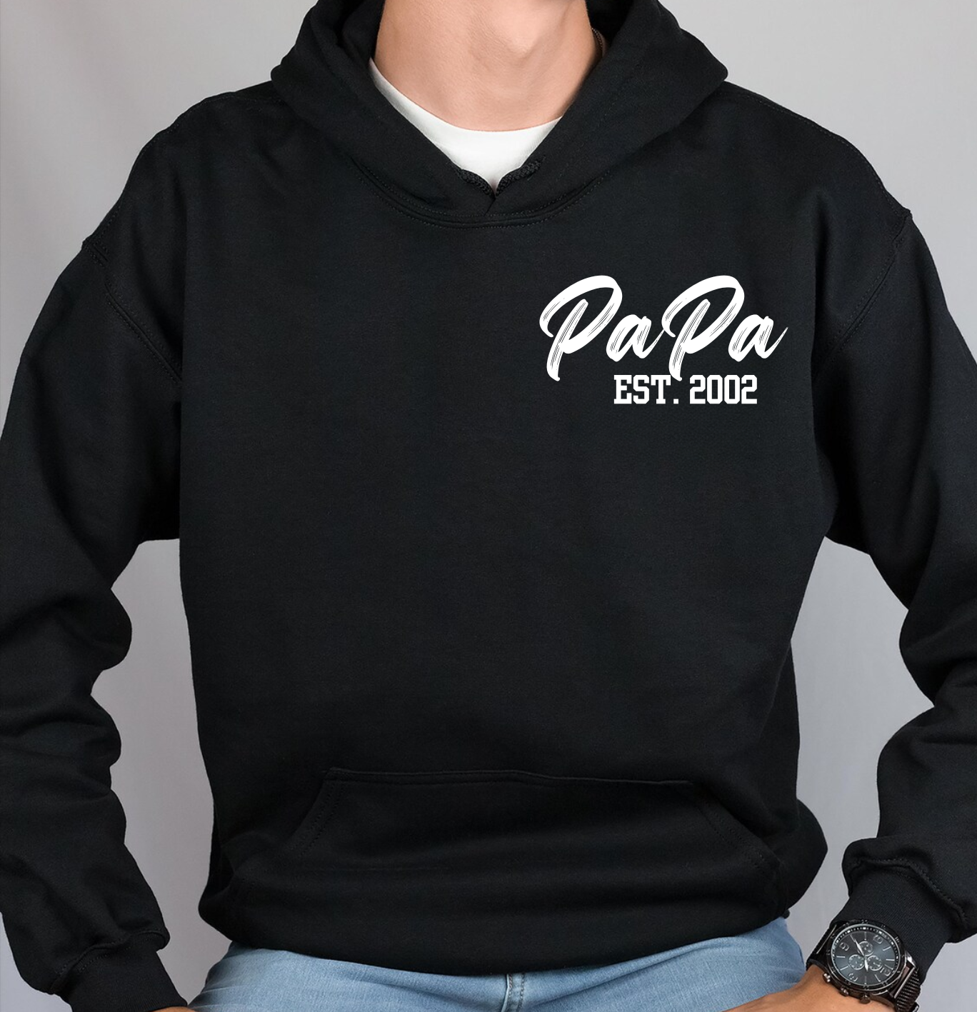 Celebrate Fatherhood in Style – Custom "EST." Hoodies, Sweatshirt & Tees