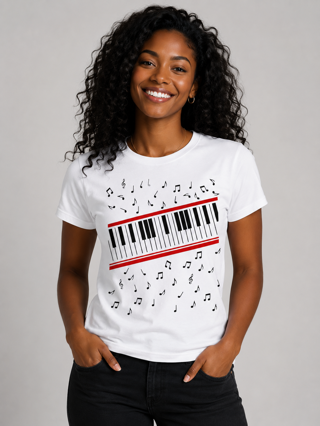 Inspired Piano Keys Graphic T-Shirt | Music Lover Tee | Concert Style Graphic Shirt