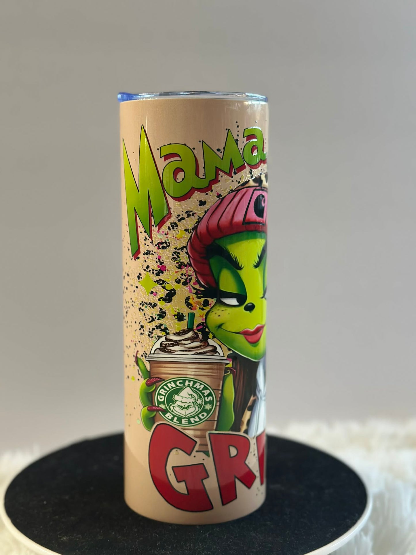 Mama Grinch Tumbler (20oz) | Raised DTF print | Stainless Steel