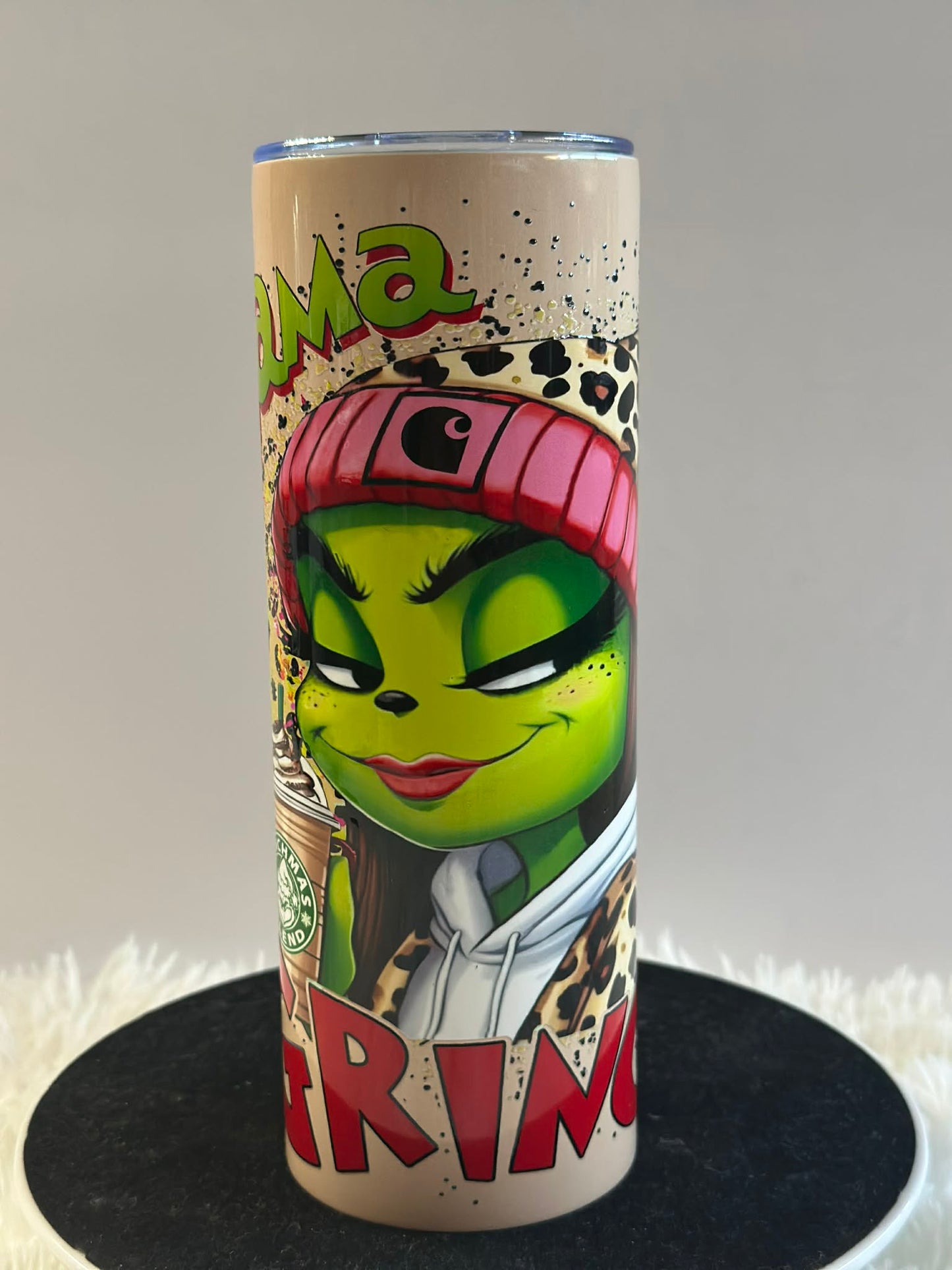 Mama Grinch Tumbler (20oz) | Raised DTF print | Stainless Steel