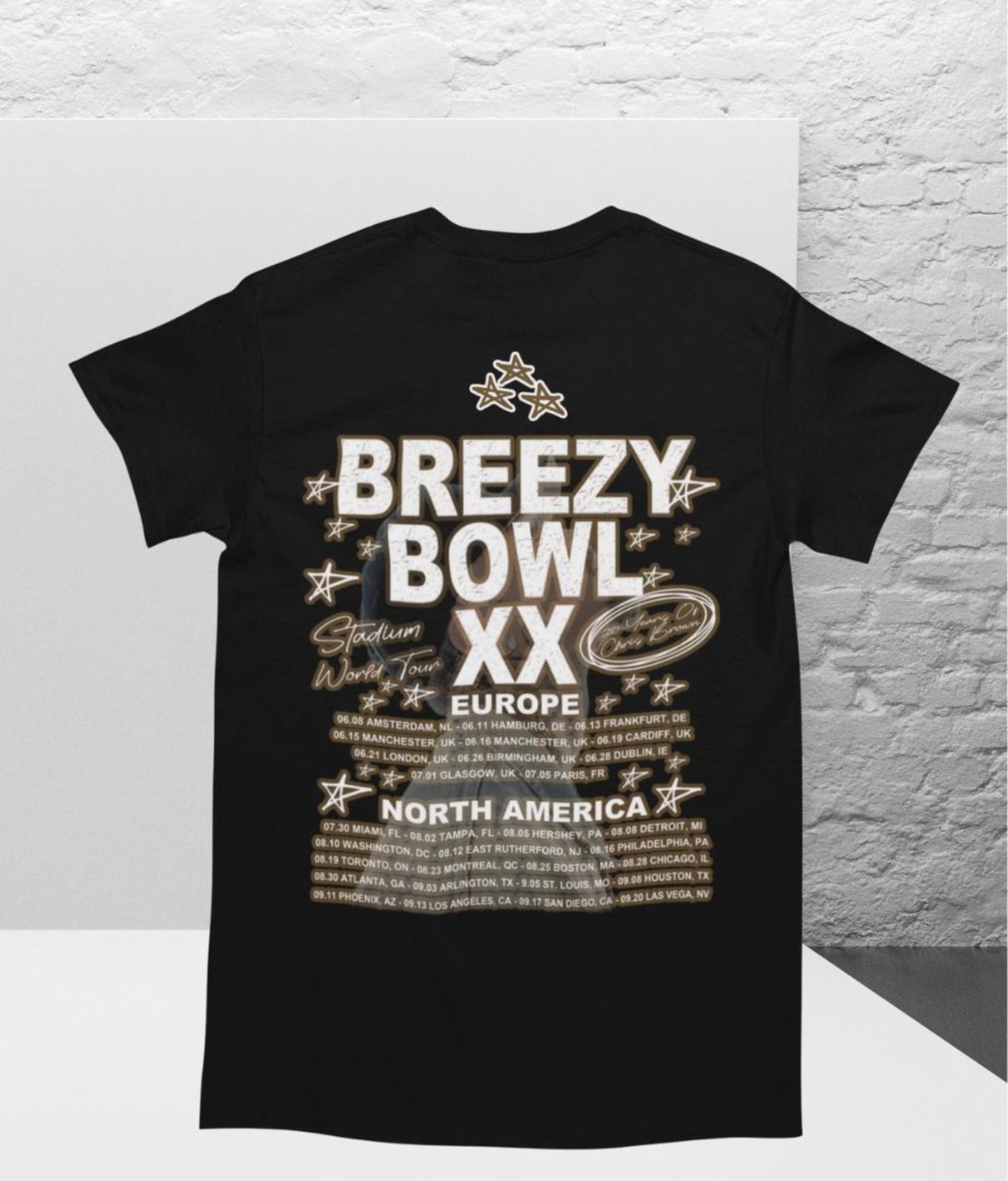 Chris Brown Breezy Bowl XX 2025 Stadium World Tour T-Shirt – 20th Anniversary Edition
