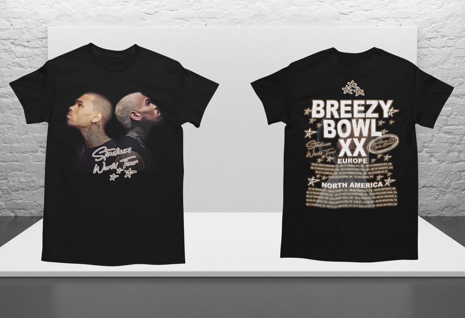 Chris Brown Breezy Bowl XX 2025 Stadium World Tour T-Shirt – 20th Anniversary Edition