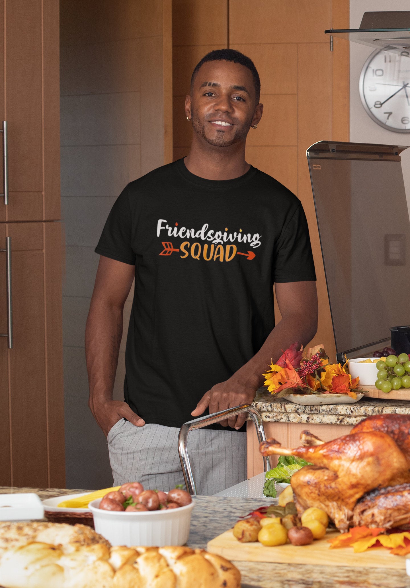 Friendsgiving Squad Thanksgiving T-shirt and Long Sleeve T-shirt