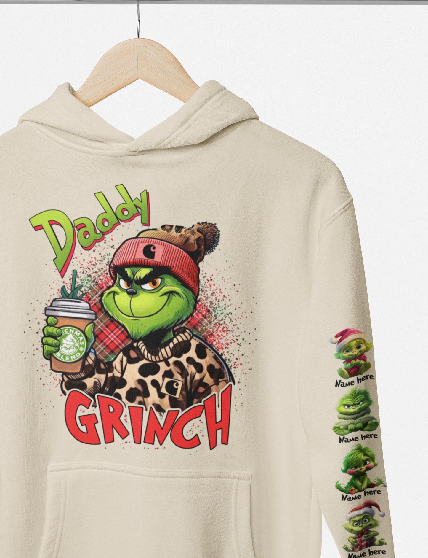 Daddy Christmas Hoodie - personalized with images and names