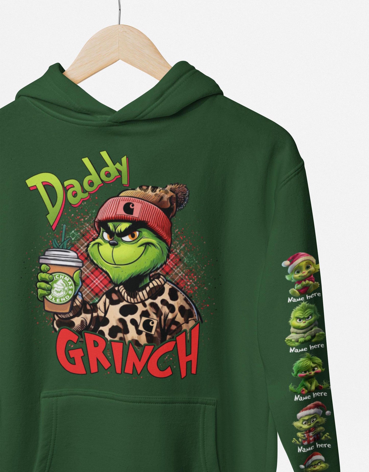 Daddy Christmas Hoodie - personalized with images and names