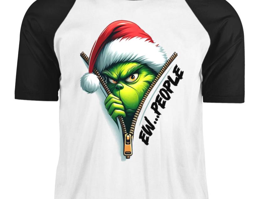 Ew... People - Holiday Raglan T-Shirt/Christmas Sale/Christmas T-shirt/Limited Quanities Available