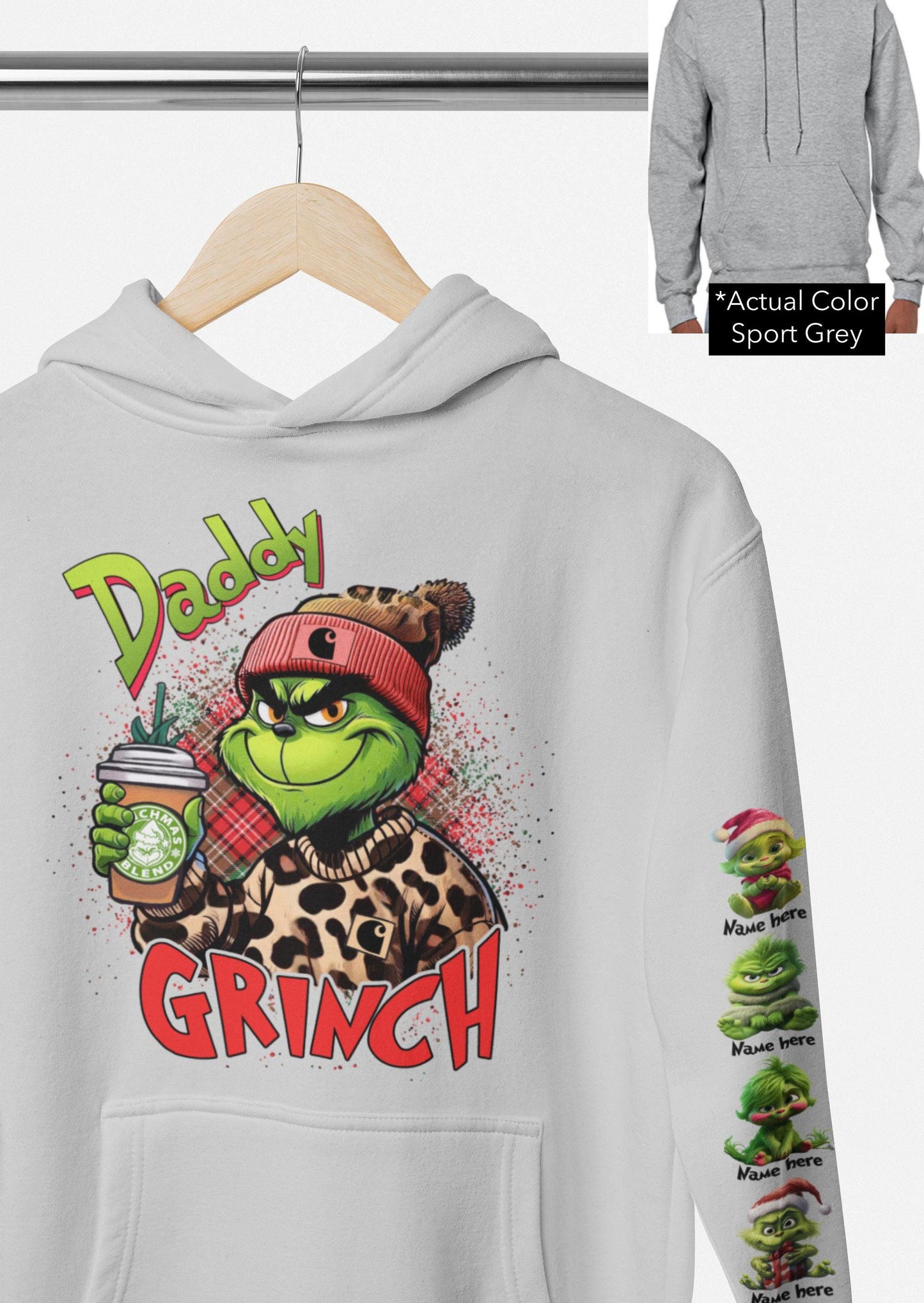 Daddy Christmas Hoodie - personalized with images and names