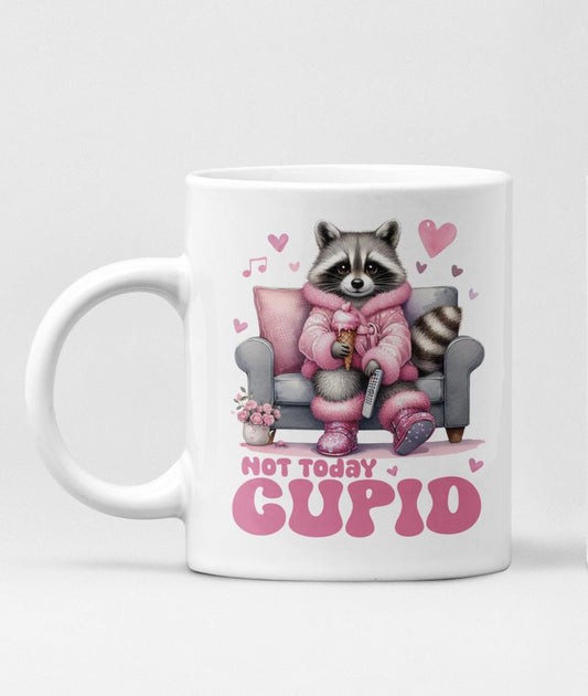 Not Today Cupid Mug – 12oz & 15oz/Anti-Valentine Mug/Valentine Mug