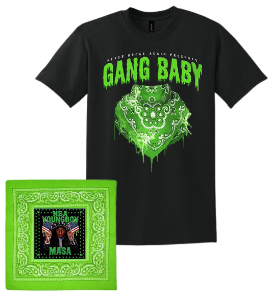 Gang Baby T-shirt + Bandana Set | YB Inspired Streetwear