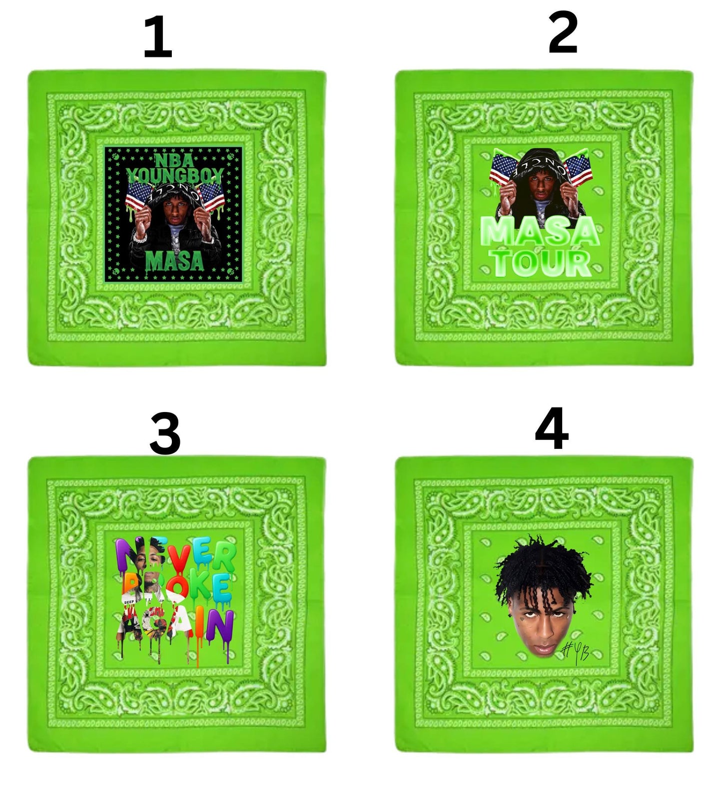 Tour Bandanas – Limited Edition Fan Collection | Various Designs