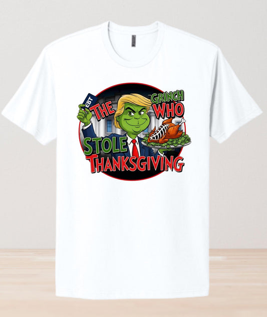 The Grinch Who Stole Thanksgiving Shirt | Funny Holiday Tee | Trending Christmas Hoodie & Sweatshirt | Various Colors