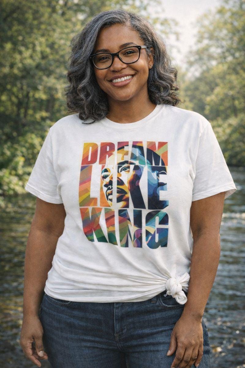 Dream Like King Shirt | Inspirational MLK Graphic Tee | Black History Apparel